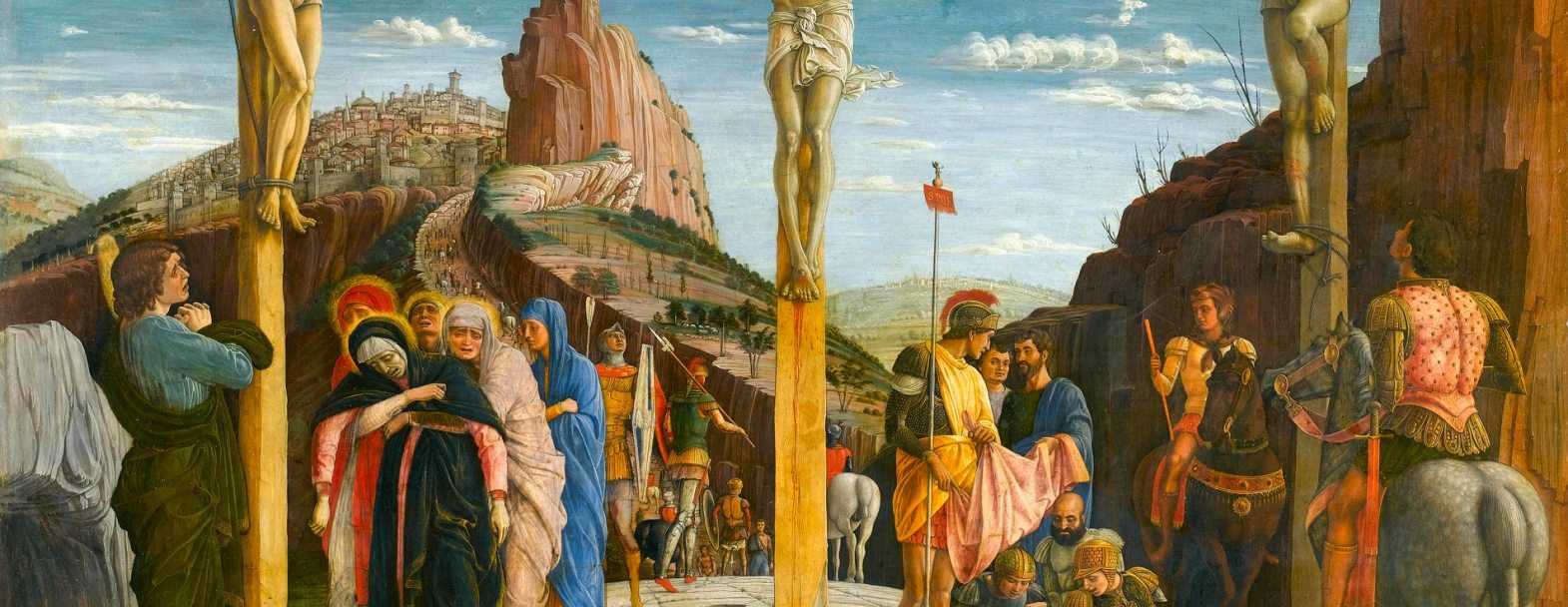 Le Calvaire, Extrait d'une partie centrale du retable de San Zeno à Vérone, peint par Andrea Mantegna en 1459 © leemage - Gettyimages / Josse Le Calvaire, Extrait d'une partie centrale du retable de San Zeno à Vérone, peint par Andrea Mantegna en 1459 © leemage - Gettyimages / Josse