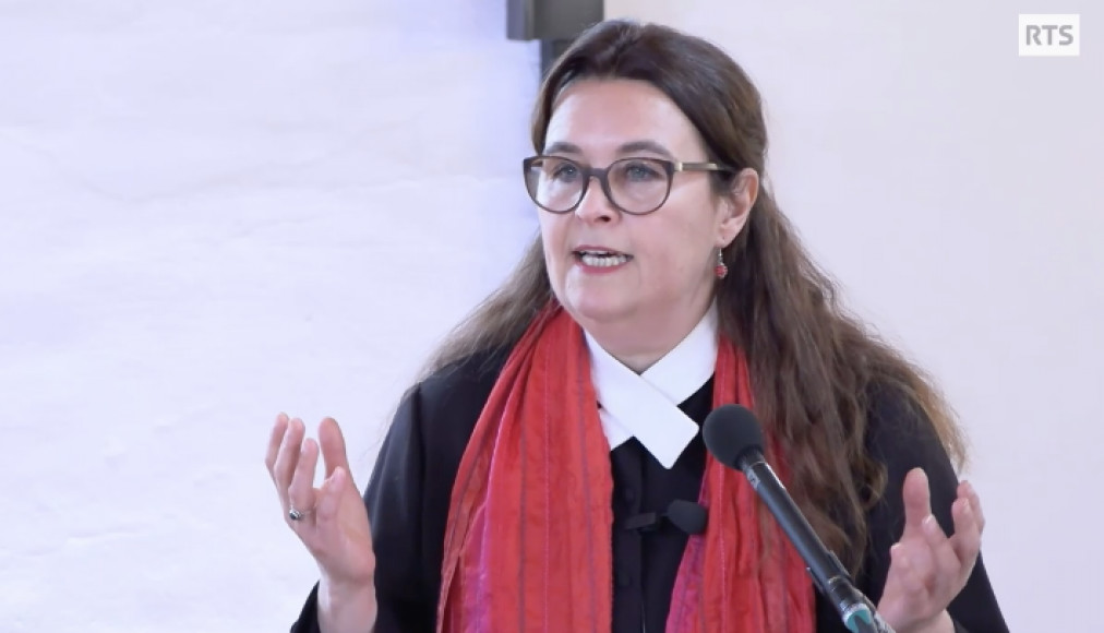 Liliane Gujer, pasteure à Bévilard. Culte radio filmé du 26 mars 2023. (©DR) Liliane Gujer, pasteure à Bévilard. Culte radio filmé du 26 mars 2023. (©DR)