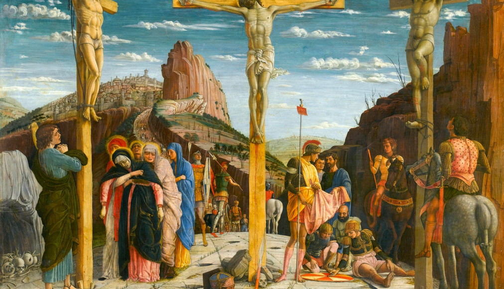 Le Calvaire, Extrait d'une partie centrale du retable de San Zeno à Vérone, peint par Andrea Mantegna en 1459 © leemage - Gettyimages / Josse